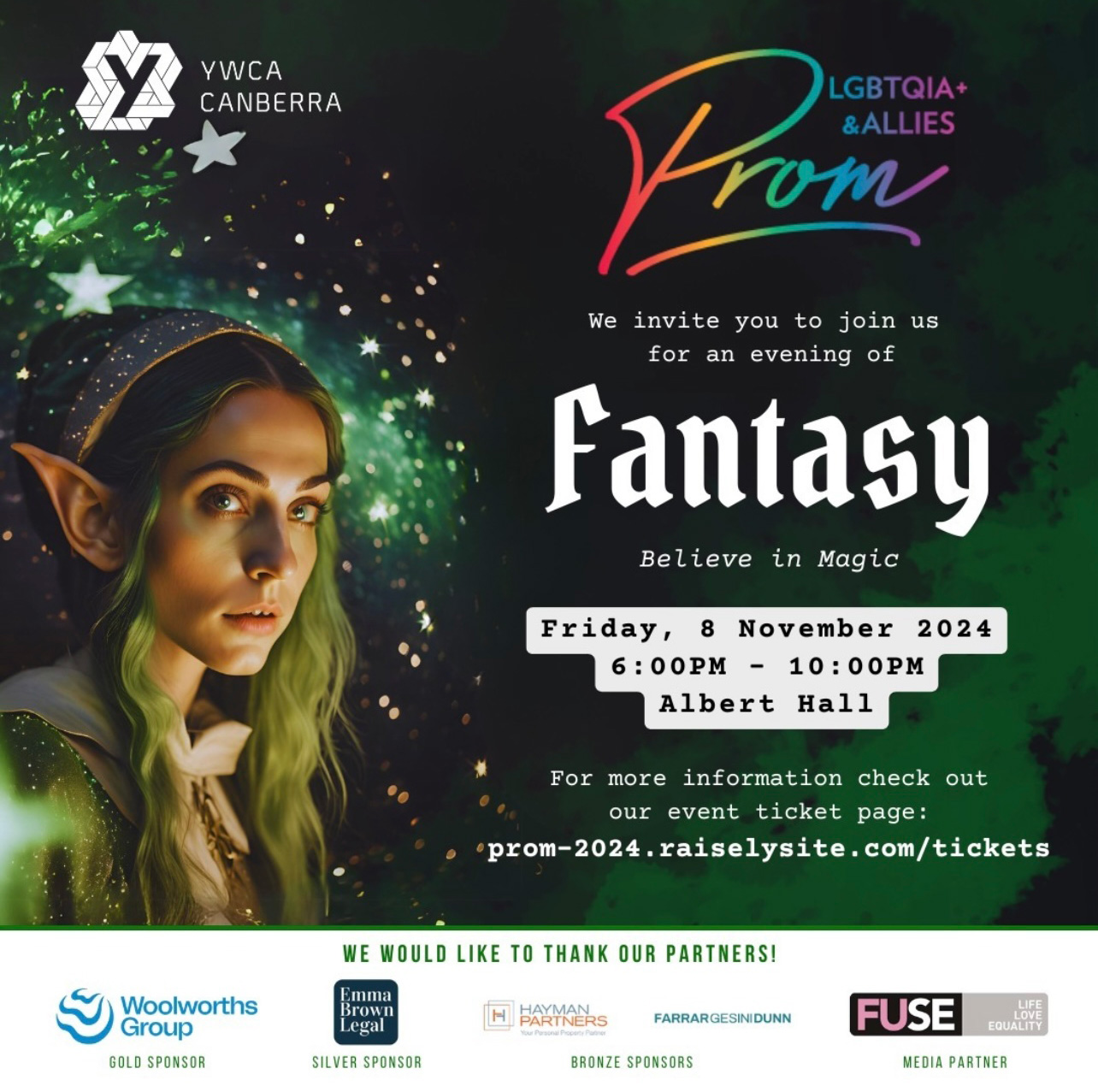 LGBTQIA Prom Canberra Fantasy 2024